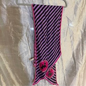 Lulu Guinness silk poodle scarf in fair condition, small spots and snag. Minor